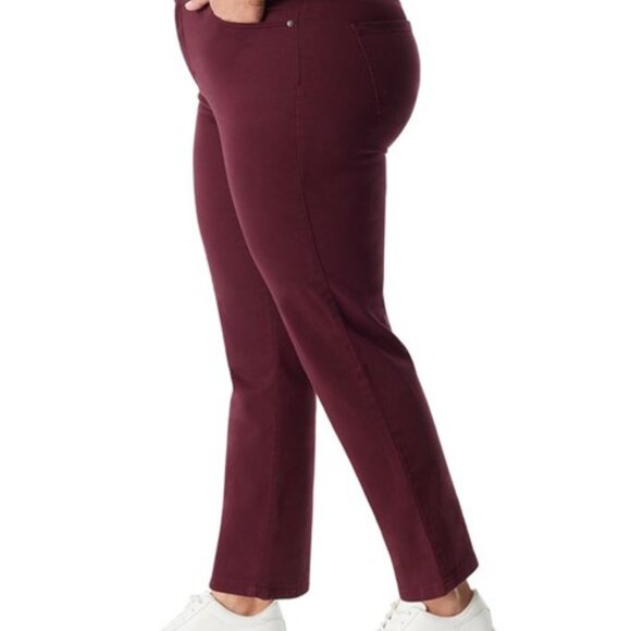 Gloria Vanderbilt Plus Size Amanda Slimming Jeans, Size 24W, Crimson Crush - Picture 3 of 3